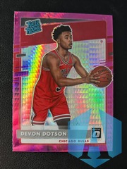 2020-21 Donruss Optic Rated Hyper Pink Prizm Devon Dotson #173 Rookie RC Bulls